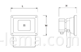 Product structure diagram of LED Flood light body